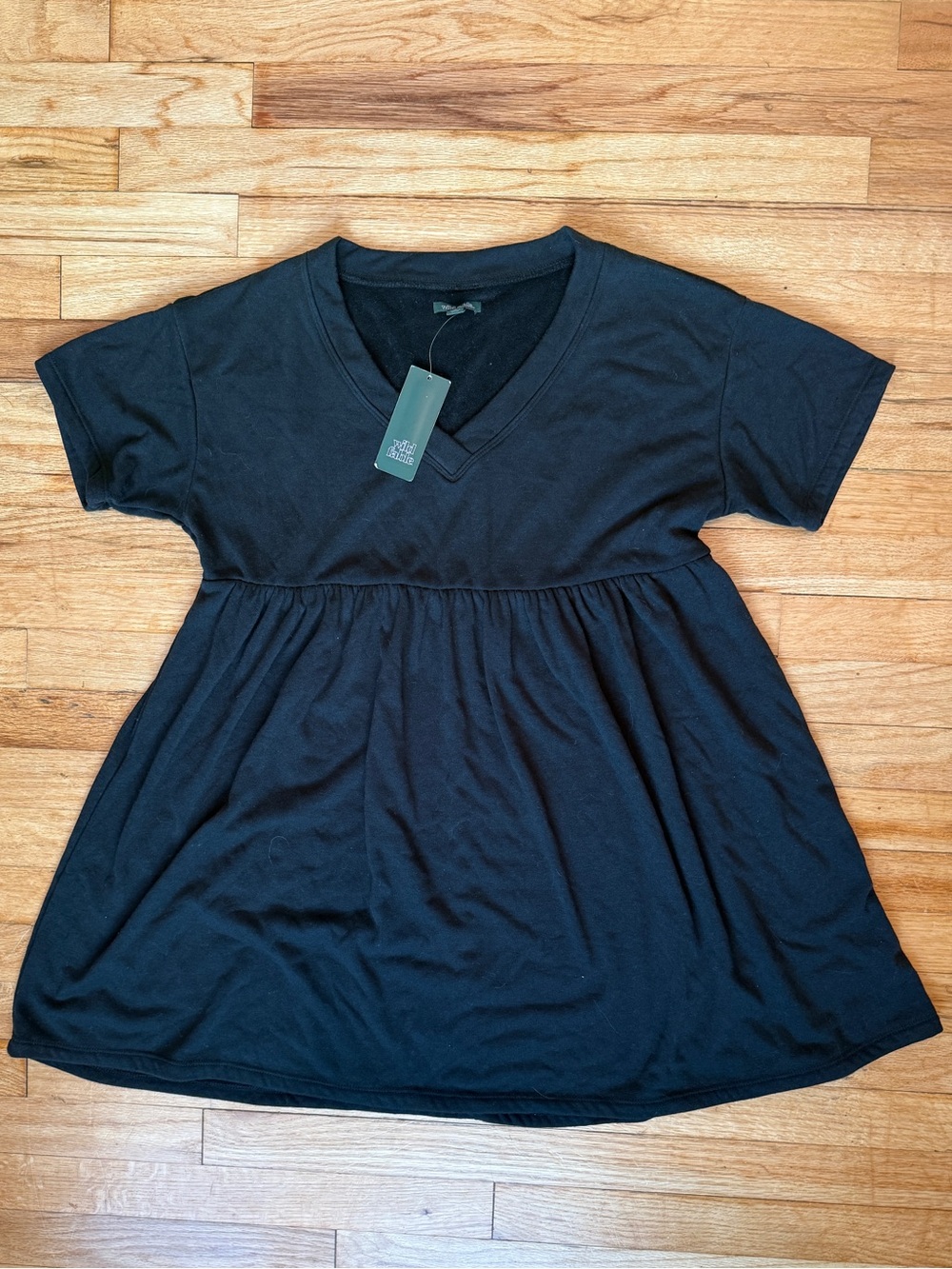 NWT wild fable Black Medium V-Neck Babydoll Top